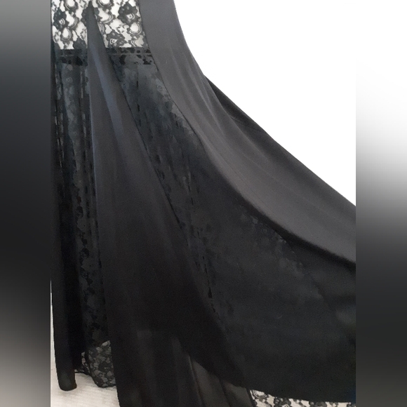 VTG Fantasy Plunge Lace Maxi Gown - Picture 4 of 7